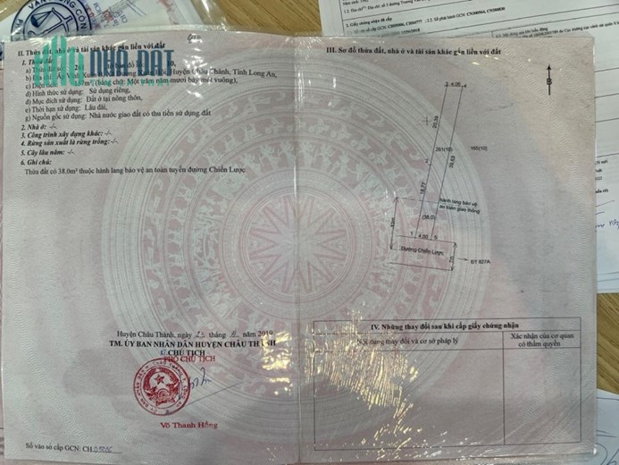 ĐẤT CHÍNH CHỦ - Vị Trí Đẹp Tại Đường Nhựa T1, Xã Long Trì, Châu Thành - Long An