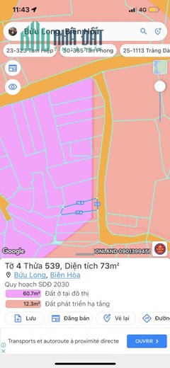 hàng đầu tư đg xe hơi 1ty770 Bửu Long sổ riêng thổ cư