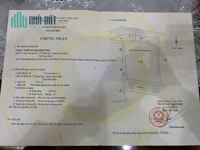 HƠN 5000 m2 ĐẤT 3 MẶT ĐƯỜNG cổng KCN QUẤT LÂM CHÍNH CHỦ BÁN NHANH GIÁ SHOCK