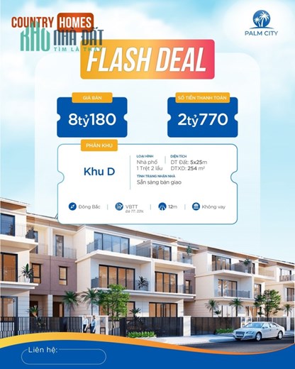 Plam Marina Quận 9 (Plamcity) Chuyển Nhượng Nhà Phố 125m2 Giá 3 Tầng Đóng Chỉ 2tỷ7