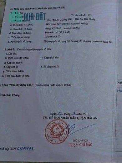 Chính chủ gửi bán gấp lô đất cực rẻ tại Phú xá, Đông Hải, Hải An