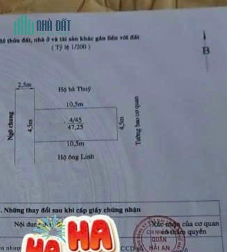 Chính chủ gửi bán gấp lô đất cực rẻ tại Phú xá, Đông Hải, Hải An