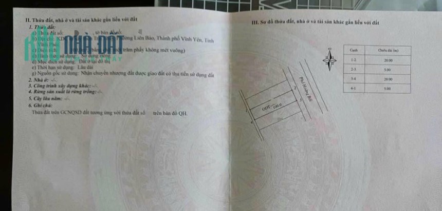 Bán đất mặt phố Hoàng Bồi ,phường Liên Bảo , Vĩnh Yên .2,x tỷ