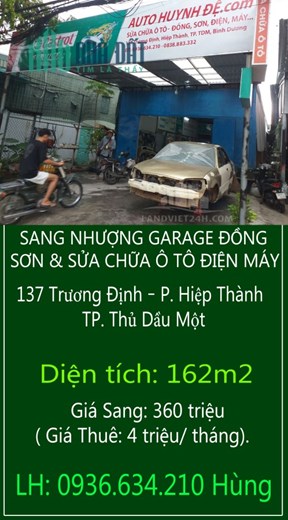 CHÍNH CHỦ CẦN SANG NHƯỢNG GARAGE ĐỒNG, SƠN & SỬA CHỮA Ô TÔ ĐIỆN MÁY.