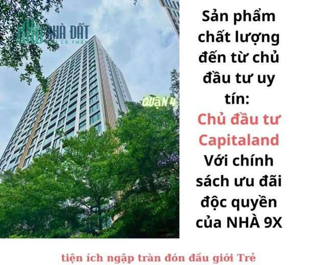 Nhà 9X có chính sách ưu đãi cực lớn khi mua căn hộ De La Sol cùa CDT Capitaland quận 4