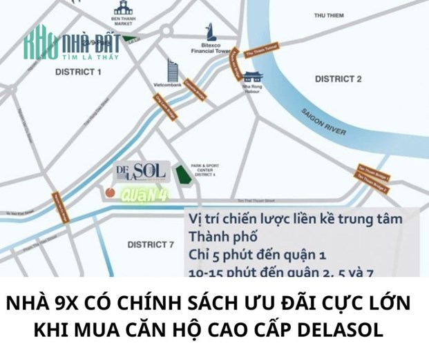 Nhà 9X có chính sách ưu đãi cực lớn khi mua căn hộ De La Sol cùa CDT Capitaland quận 4