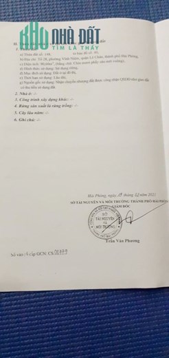 Bán đất đẹp nhất mặt đường Trực Cát giá 70 triệu/m ngay gần ngã 3 Thiên Lôi