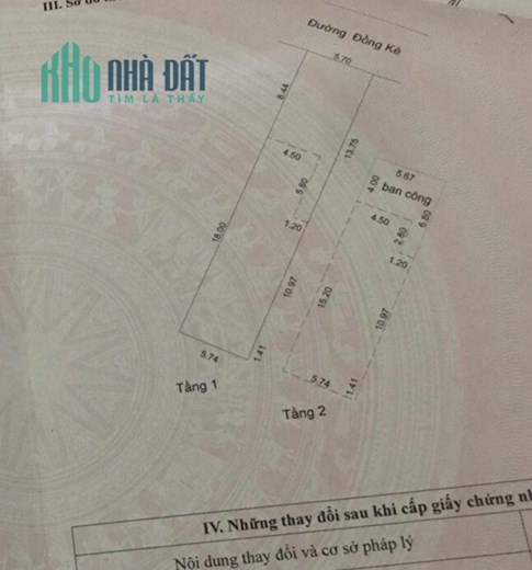 Bán nhà 2 tầng mặt tiền đường Đồng Kè - Hòa Khánh Bắc - Liên Chiểu - Đà Nẵng