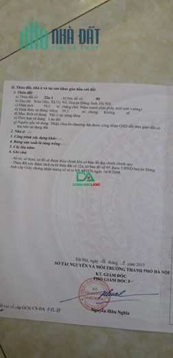 Bán 59m đất thôn Hậu  xã Uy Nỗ Đông Anh đường ô tô giá 3x