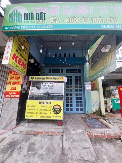 CHO THUÊ MẶT BẰNG KINH DOANH ĐỊA CHỈ SỐ 87, ĐƯỜNG SỐ 8, PHƯỜNG 11, HỒ CHÍ MINH