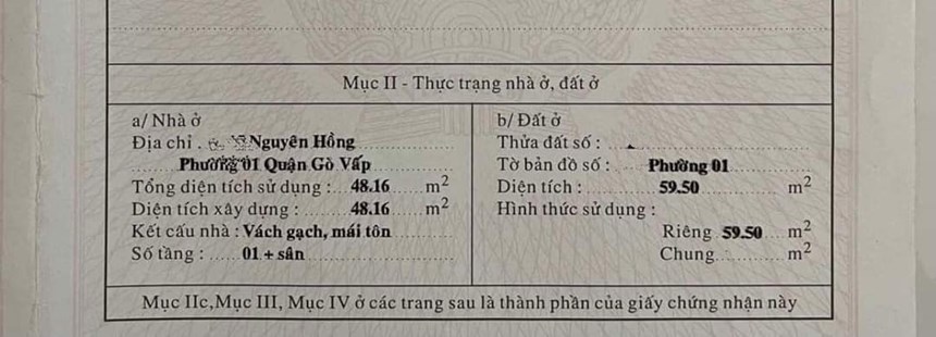 Bán nhà 5x12m, nở hậu, Phường 1, Gò Vấp, HXH, tiện xây mới chỉ 4.6 tỷ TL