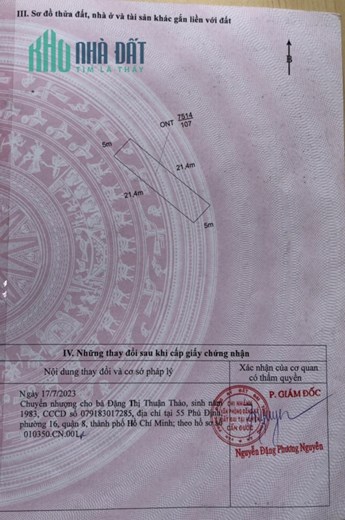 Chính chủ cần bán lô đất tại xã Tân Lân, huyện Cần Đước, tỉnh Long An