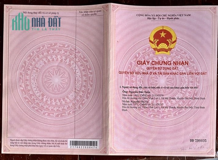 CHÍNH CHỦ CẦN  BÁN  NHANH Căn Nhà Tại Huyện Phù Mỹ - Bình Định