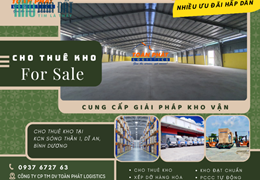 CHO THUÊ KHO GẤP tại KCN Sóng Thần 1, kho gần GA SÓNG THẦN, PCCC tự động