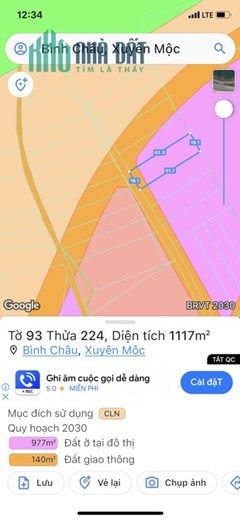 Chính chủ cần bán đất nghĩ dưỡng Quốc lộ 55, Xã Bình Châu, Huyện Xuyên Mộc, Bà Rịa