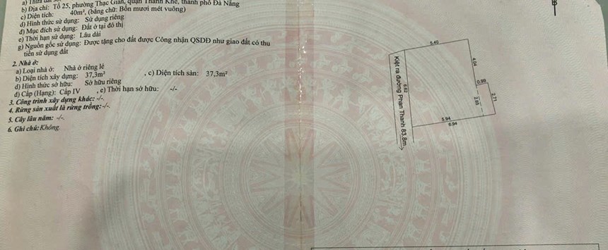 Bán dãy trọ kiệt Phan Thanh, Thanh Khê, Đà Nẵng