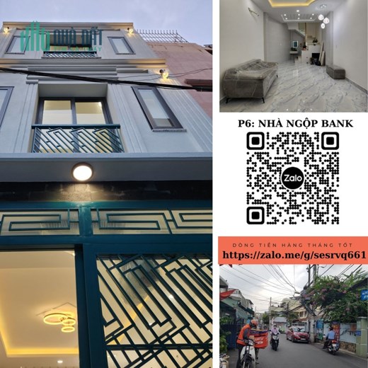 Sân rộng, Nở hậu 8m, doanh thu 20tr/th, 4 tầng x 55m2, nhỉnh 6 tỷ