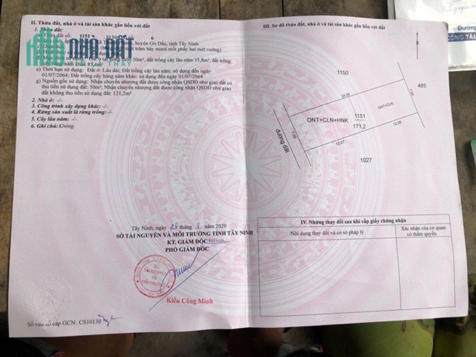 ĐẤT ĐẸP - GIÁ TỐT - Cần Bán Lô Đất Vị Trí Đắc Địa Tại Xã Thanh Phước, Huyện Gò Dầu, Tây Ninh