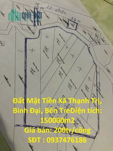 ĐẤT ĐẸP - GIÁ TỐT - Cần Bán Nhanh Lô Đất Mặt Tiền Xã Thạnh Trị, Bình Đại, Bến Tre