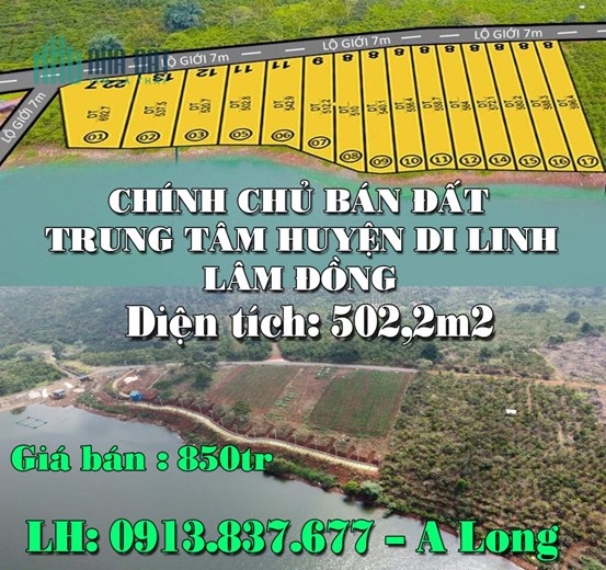HÓT HÓT-CHÍNH CHỦ BÁN ĐẤT TRUNG TÂM HUYỆN DI LINH – LÂM ĐỒNG