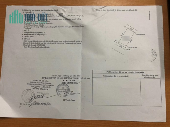 Bán đất Khu vườn Đào, Phúc Lộc, Đông Anh