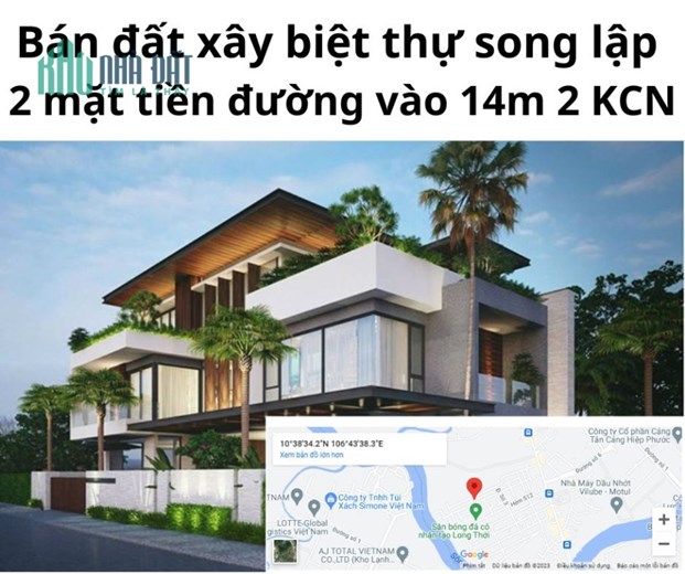 Bán đất 2 trước mặt xây căn biệt thự độc lập khu người ở bộ công an 2 khu CN cực tiềm lực