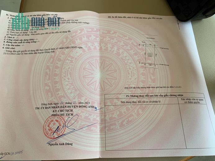 Bán đất Đấu giá x7, khu Vườn Đào, Đông Anh, Hà Nội