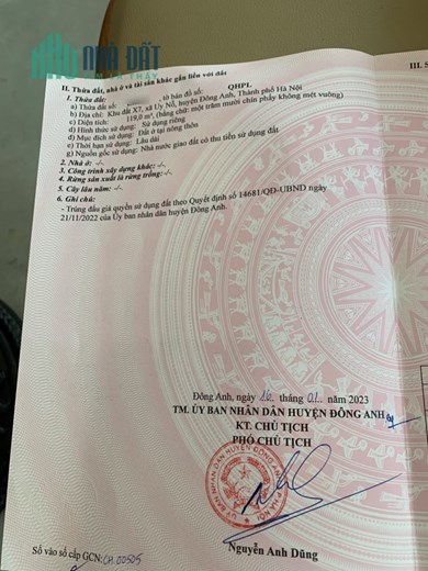 Bán đất Đấu giá x7, khu Vườn Đào, Đông Anh, Hà Nội