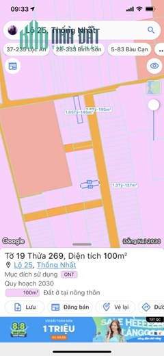 CHỈ HƠN 1 TỶ SỞ HỮU NGAY LÔ ĐẤT 100M2 XÃ LỘ 25