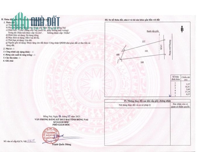 đất bửu long 1T770 sổ riêng thổ cư đg xe hơi tới đất