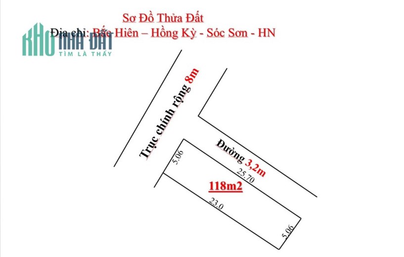 Chính Chủ Cần Tiền Chuyển Nhượng Lô Đất Trục Chính Kinh Doanh Sóc Sơn.