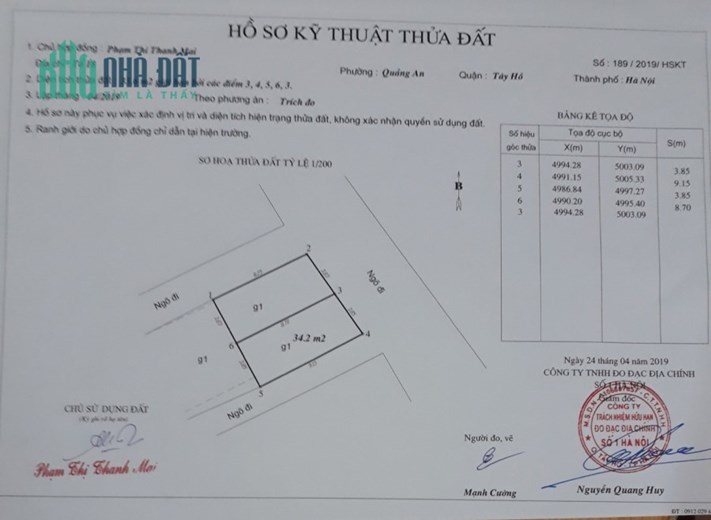 Chính chủ cần bán căn nhà số 6 ở Đường Nước Phần Lan kéo dài, Quảng An.