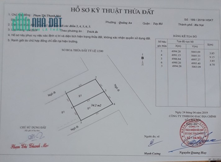Chính chủ cần bán căn nhà số 6 ở Đường Nước Phần Lan kéo dài, Quảng An.
