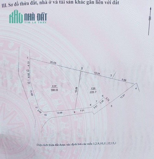 Bán 350m đất ở tại Hòa Lạc, 2 mặt đường, giá đầu tư
