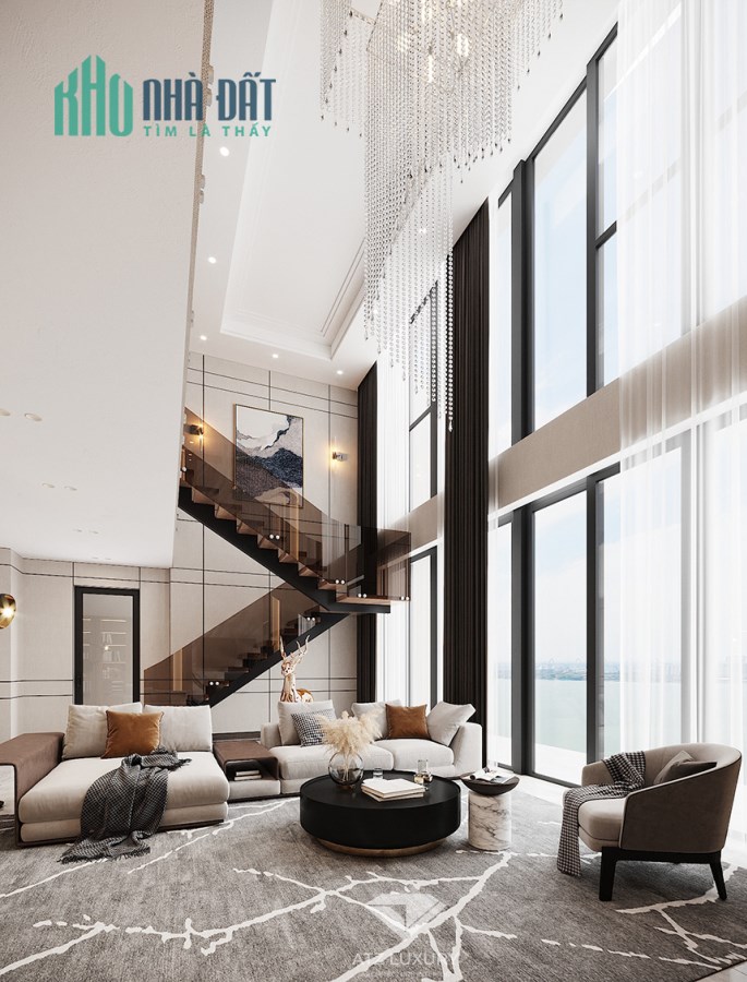 Bán căn sky villa thông tầng 271m2 đẳng cấp tại Long Biên ban công view trọn hồ điều hòa