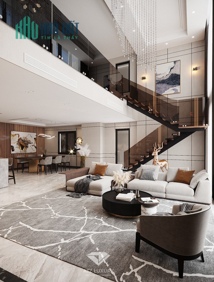 Bán căn sky villa thông tầng 271m2 đẳng cấp tại Long Biên ban công view trọn hồ điều hòa