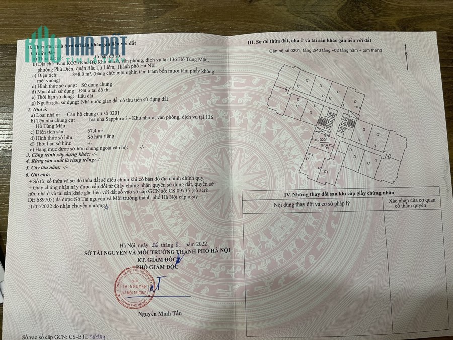 CHUNG CƯ GOLDMARK CITY 136 HỒ TÙNG MẬU - CHÍNH CHỦ BÁN NHANH 2N2WC