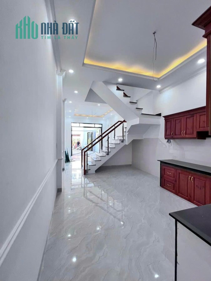 Nhà 1 Trệt 2 Lầu 84m2 KDC Hóa An, đường nhựa 2 xe hơi thông thoáng, gần Cầu Hang