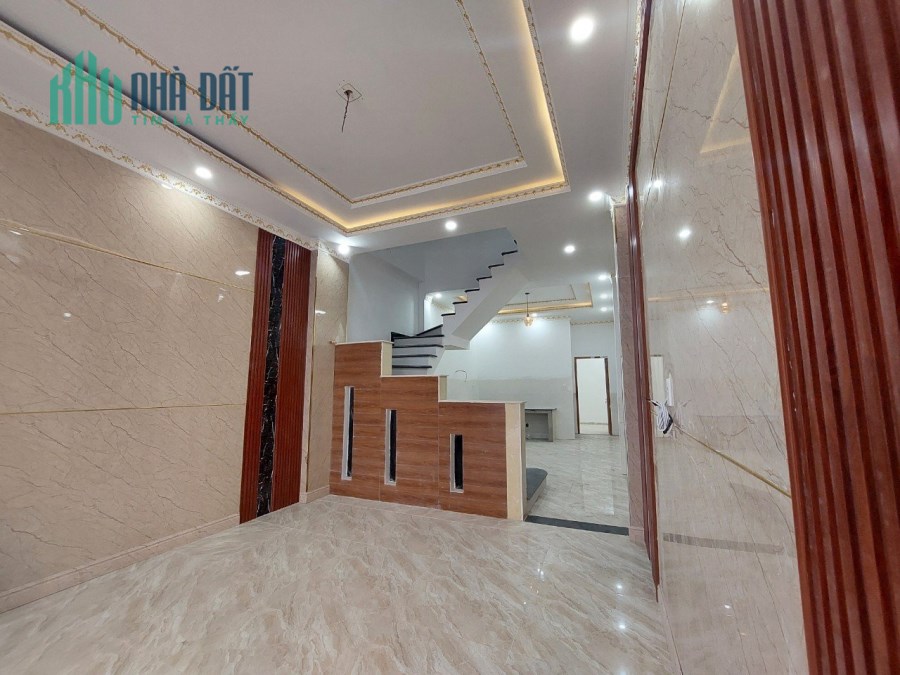 Nhà 1 Trệt 1 Lầu Hóa An ngang 5 mét, đường 2 xe hơi, SHR thổ cư 100%, gần chợ cá Hóa An