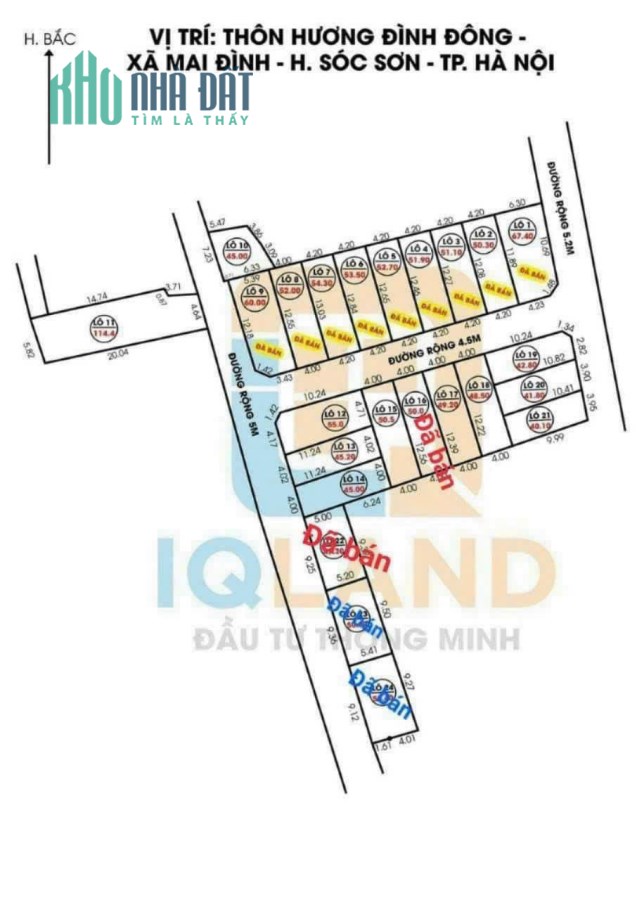 Cần bán 50m2 đất gần khu đấu giá, Hương Đình, Mai Đình, Sóc Sơn