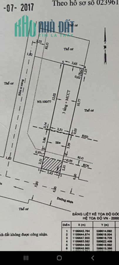 Bán nhà MT đường số 3, P9 GV 60.2m2 SHR 6 tỷ. Lh:0837966879. 0941349268 NAM