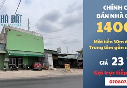 Chính chủ cần bán căn nhà 3 tầng diện tích 1400 m2 mặt tiền ngay ngã ba Võ Văn Bích với Bình Mỹ,