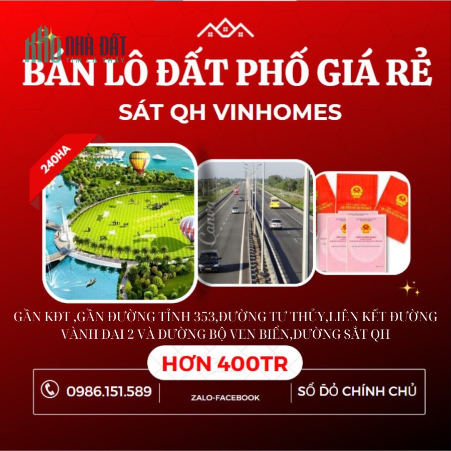 BÁN LÔ ĐẤTGIÁ RẺ  GẦN ỦY BAN PHƯỜNG HÒA NGHĨA QUẬN DƯƠNG KINH