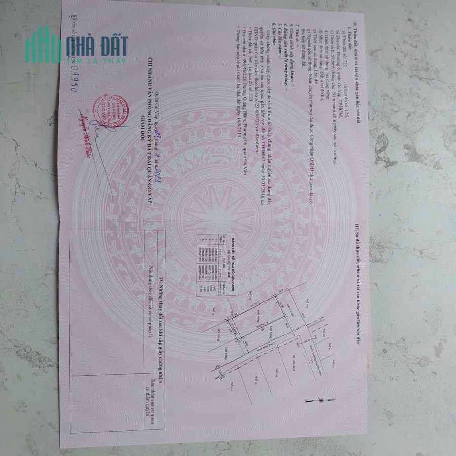 Bán lô đất HXH 496/ Dương Quảng Hàm, P.6, GV: 5 x 12, giá 4,25 tỷ
