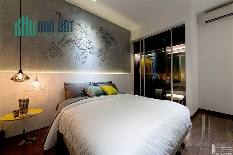 Căn hộ An Gia SKyline Block A tầng cao, giá 14 triệu.