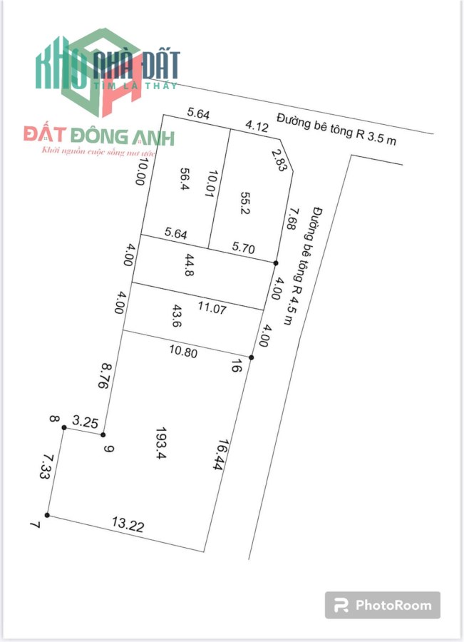 Bán 43.6m2 đất Thụy Hà Bắc Hồng – đường 4.5m – 2x