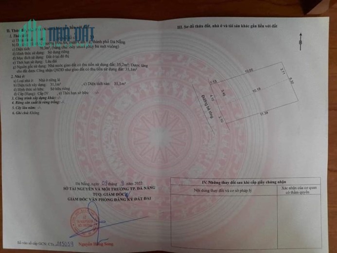 🔴💥TÔI CẦN BÁN LÔ ĐẤT KIỆT ĐƯỜNG TÔN ĐẢN