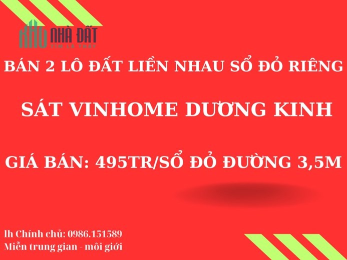 GIÁ CHỈ 495tr SỞ HỮU NGAY LÔ GẦN KĐT VINHOMES DƯƠNG KINH