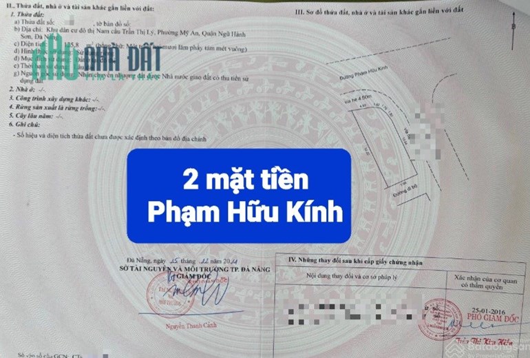 🔴💥Bán lô đất lô góc 2 mặt tiền đường Phạm Hữu Kính
