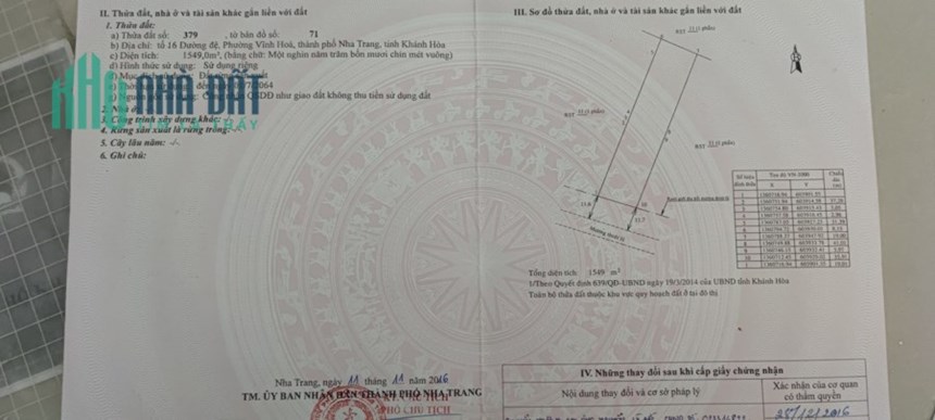 BÁN NHÀ, ĐẤT BIỆT THỰ: GIÁ RẼ TAI THÀNH PHỐ NHA TRANG TỈNH KHÁNH HÒA
